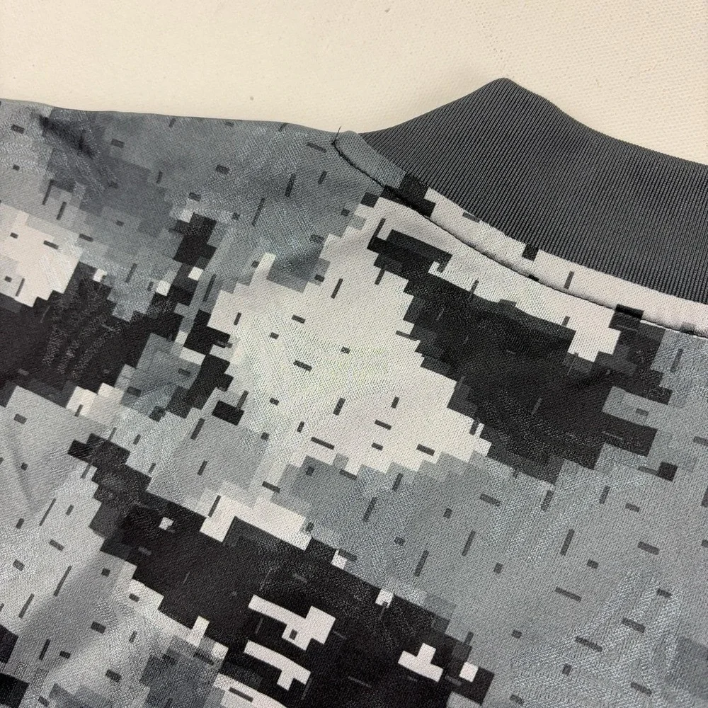 Adidas Tango AOP Jersey Mens Medium Gray Digital Camo Soccer Shirt DZ9536